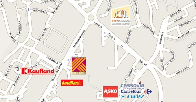 Lokalita - Byty Dunajská